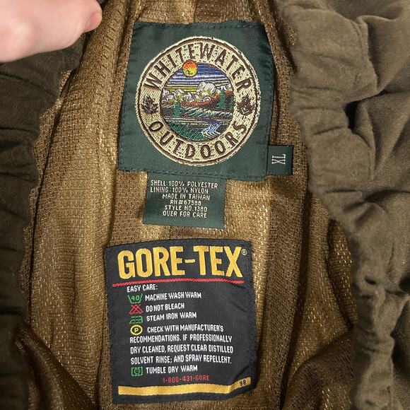 Whitewater Outdoors Mens XL Gore Tex Hunting Pants Ankle Zip Lined Forest Green - Picture 8 of 9